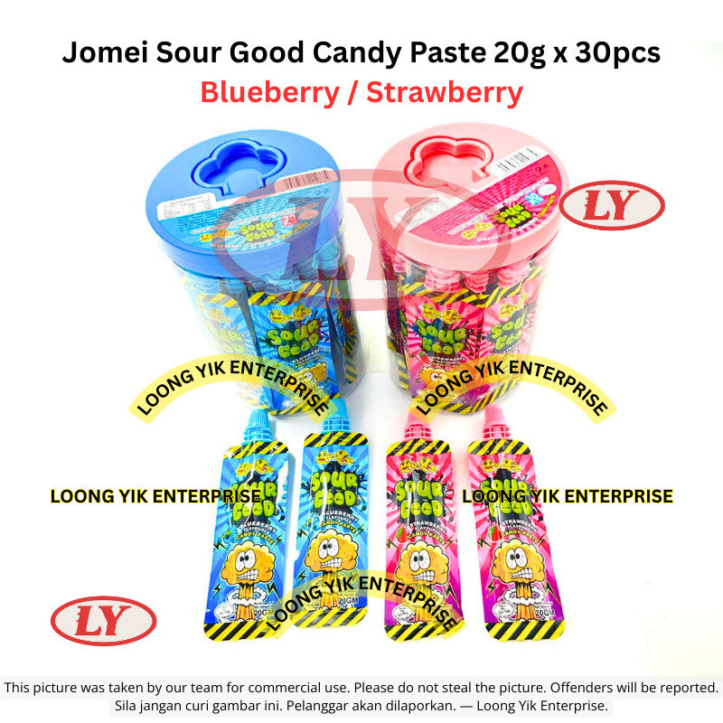 *Halal* Jomei Sour Good Candy Paste 20g x 30pcs (Blueberry / Strawberry) Loongyik99