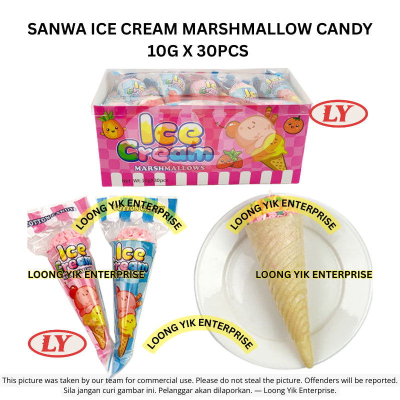 *Halal* SANWA Ice Cream Marshmallow Candy (10g x 30pcs) Loongyik99