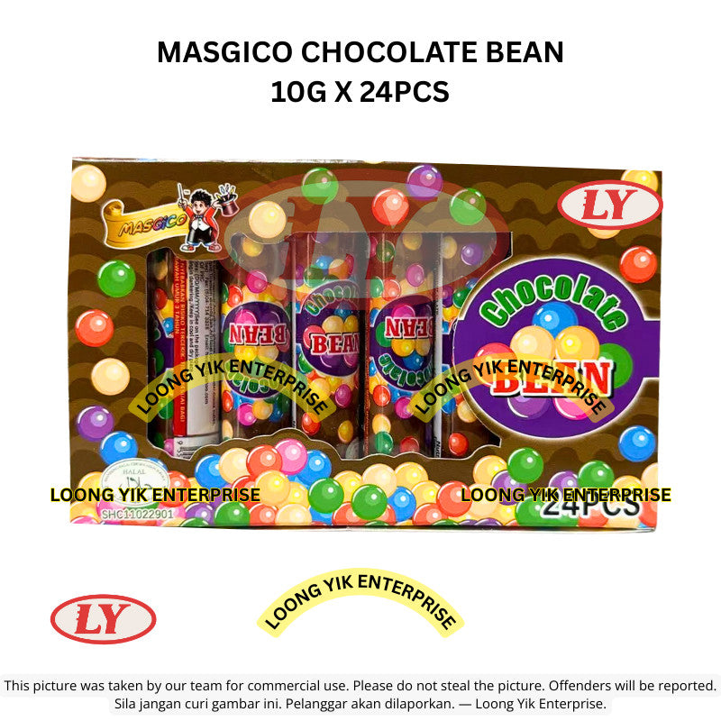 *Halal* MASGICO Chocolate Bean 10g x 24pcs Gula-gula Coklat Loongyik99